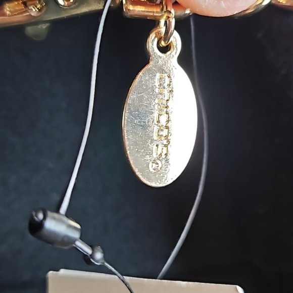 Chico's | NWT Women's Multi Avery Beaded Gold Chain Leather Belt Sz S/M - Picture 10 of 13